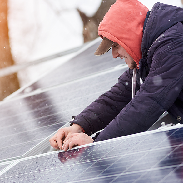 Installera solceller vinter