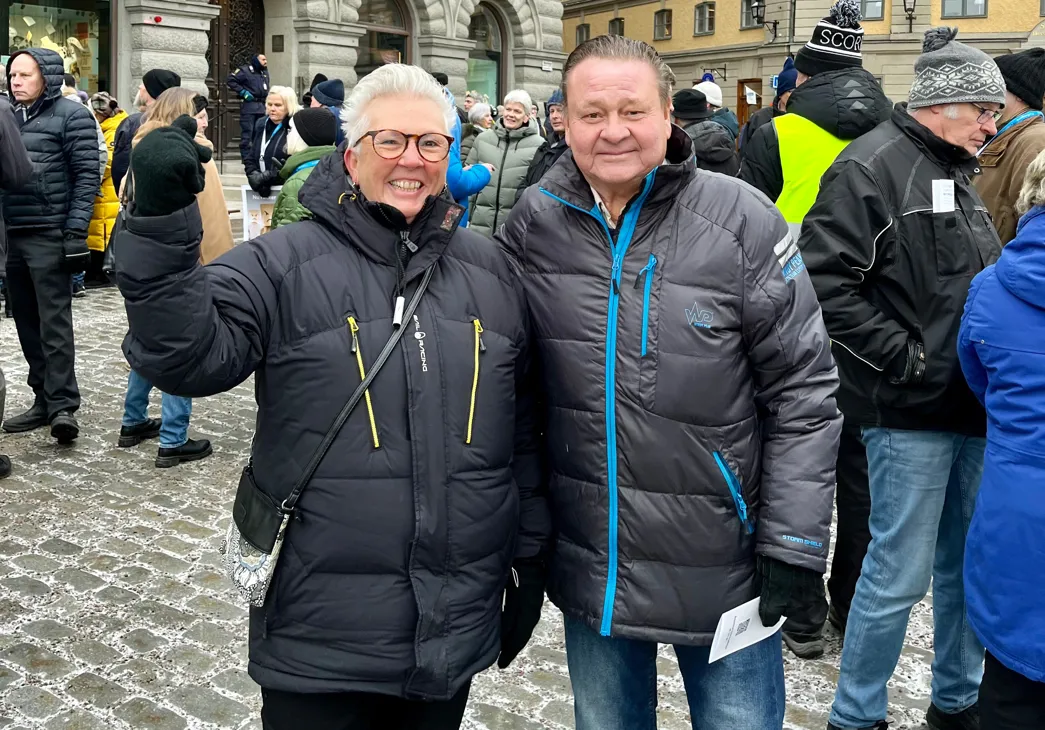 Husägarna Rolf och Vivianne på Villaägarnas Kraftsamlingsmarsch