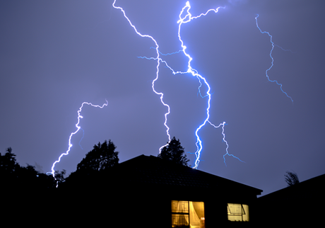 Storm över villa