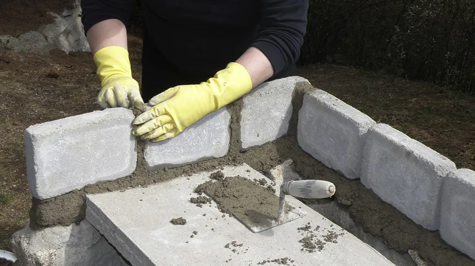 Mura grill - markstenar Att mura med markstenar.